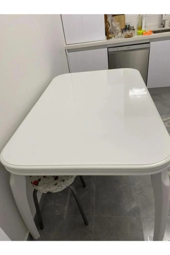 Renkli Duvarlar Parlak Beyaz 100x100cm Yapışkanlı Folyo Mutfak Dolap Ve Mobilya Kaplama Folyosu - 5