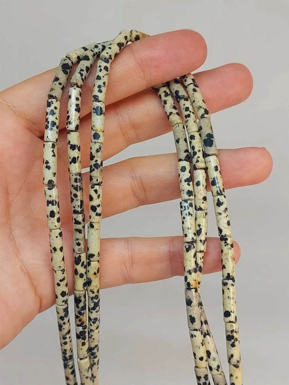 Jasper Taşı Silindir Kesim 4x12.5mm Dizi (49366) ürün görseli 1