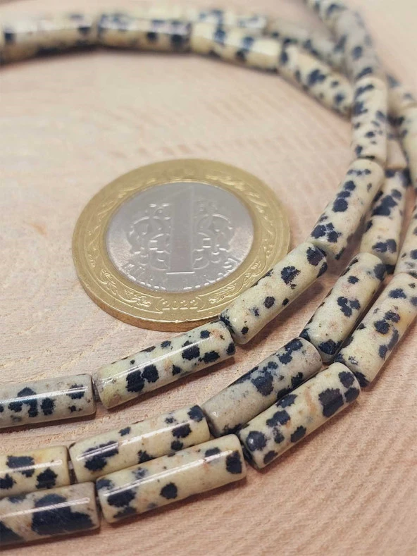 Jasper Taşı Silindir Kesim 4x12.5mm Dizi (49366) - Resim 2