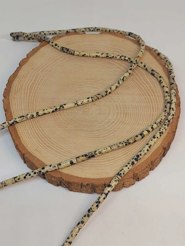 Jasper Taşı Silindir Kesim 4x12.5mm Dizi (49366) - Resim 3