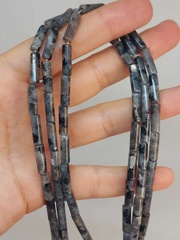 Spekrolit Taşı Silindir Kesim 4x12.5mm Dizi (49368) ürün görseli