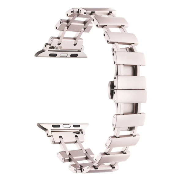 Watch Ultra 49mm Uyumlu KRD-96 Tasarım Metal Kordon - 6