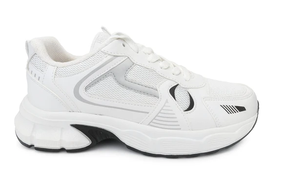 +7 CM Boy Uzatan Kadın Sneaker | Gizli Topuklu, File Detaylı Spor Ayakkabı - Resim 4