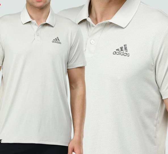 Adidas EF-4003 Erkek Polyester Mesh Polo Yaka T-Shirt