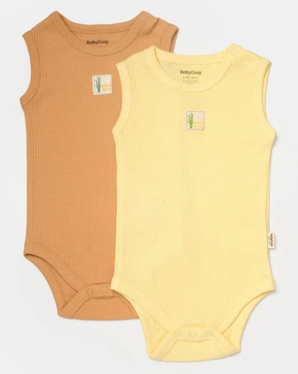 Bebek 2 Parça Kolsuz Body, %50 Bambu - %50 Organik Pamuk, Bebek ve Yenidoğan Serisi - CSYB9013 - 2