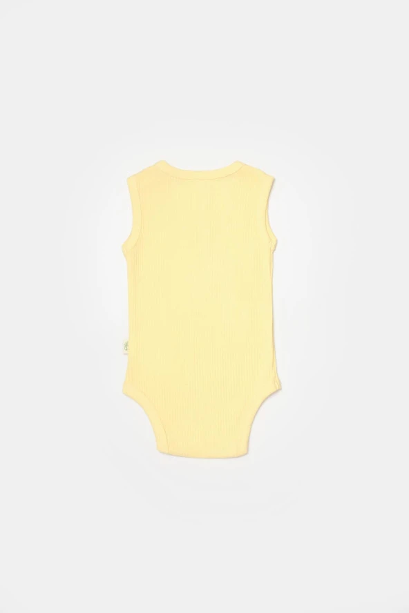 Bebek 2 Parça Kolsuz Body, %50 Bambu - %50 Organik Pamuk, Bebek ve Yenidoğan Serisi - CSYB9013 - 4