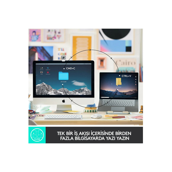 Logitech Mx Keys Mini Minimalist Kablosuz Bluetooth Aydınlatmalı Türkçe Q Klavye - Siyah - 2