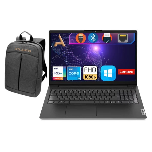 Lenovo V15 G3 I5-1235U 16GB 256GB SSD W11Pro 15.6" FHD Notebook 82TT00A5TX0222+Çanta