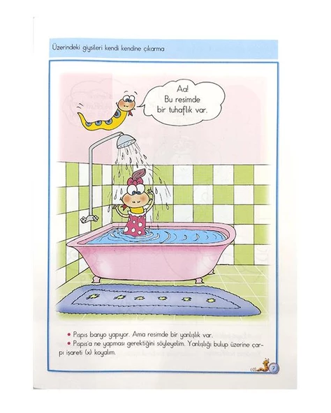 5-6 Yaş Tıstının Maceraları Öz Bakım Becerileri Kitabı Morpa Yayınları - Resim 3