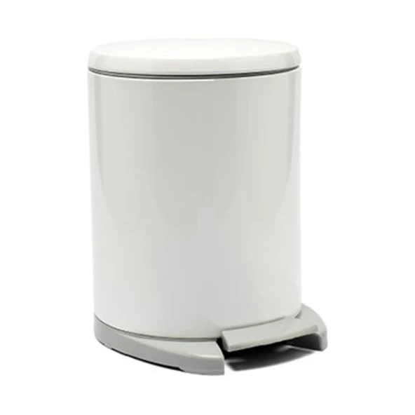 Primanova Cigo Pedallı Çöp Kovası  Beyaz 6lt - Ev M-E41-01-07 ürün görseli