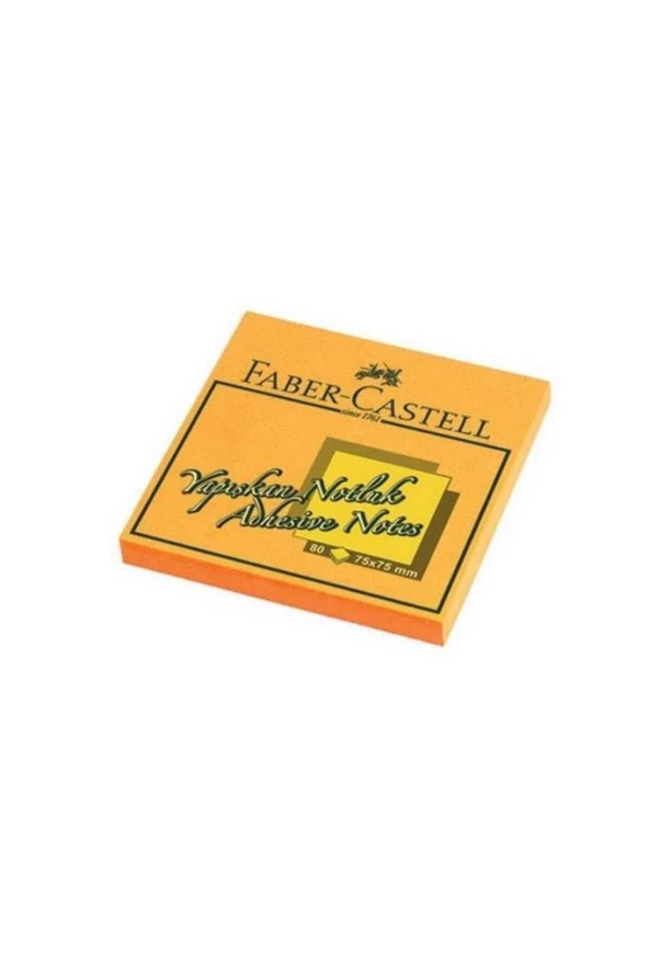 Faber Castell Not Kağıdı 75*75 Yapışkanlı Turuncu
