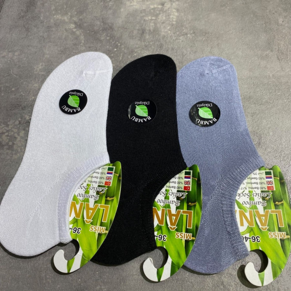 3 Çift Bambu Dikişsiz Hassas Dokuma Görünmez Terletmez Çorap - 2