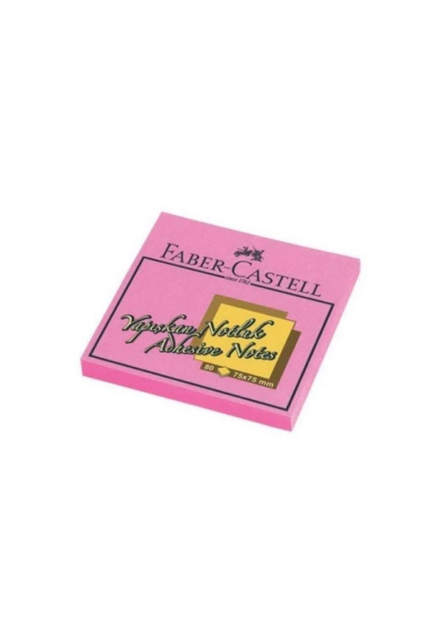Faber Castell Not Kağıdı 75*75 Yapışkanlı Pembe