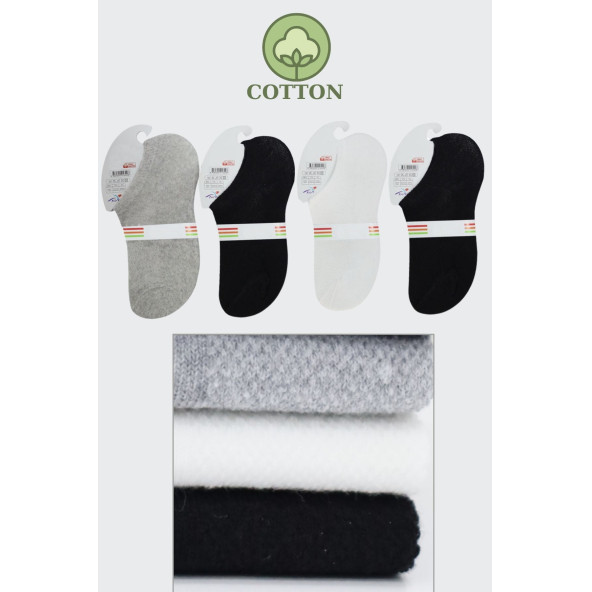 Kız - Erkek Çorap Sneakers Model Pamuklu Terletmez (4 ÇİFT) Çocuk Çorabı - 5
