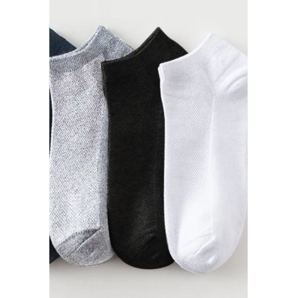 Kız - Erkek Çorap Sneakers Model Pamuklu Terletmez (4 ÇİFT) Çocuk Çorabı - 7