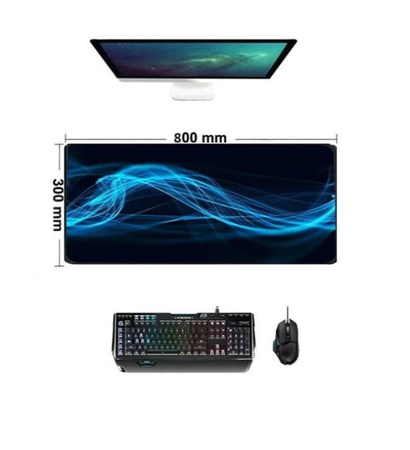 Mp801 Oyunculara Özel Premium Kaymaz Desenli Gaming Mouse Pad 300 X 800 X 4 mm - 2