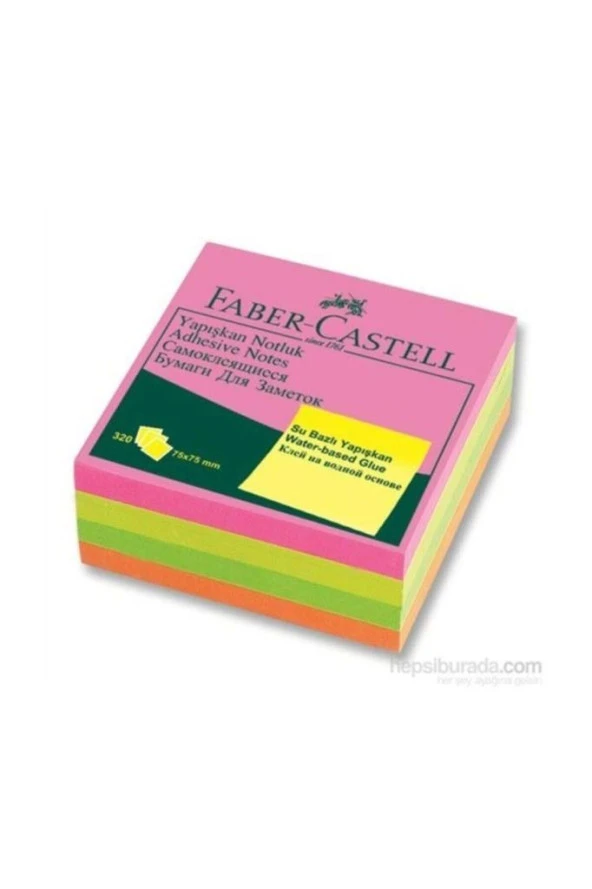 Faber Castell Not Kağıdı 75*75 Yapışkan Pastell Renk Küp