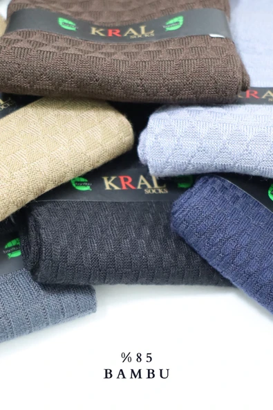 Bambu Uzun Çorap (6 ÇİFT) Kaliteli Yazlık Dikişsiz Parfümlü Hediye Kutulu Erkek Çorap - 2