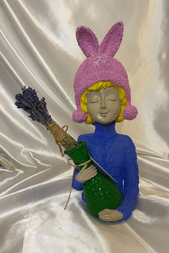 Poli Çiçek Tutatn Kadın Biblo El İşi Hand Made ürün görseli