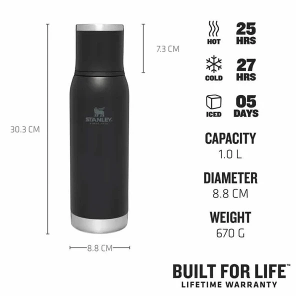 Stanley Adventure To-Go Vakumlu Paslanmaz Çelik Termos 1 Lt - Black - 2