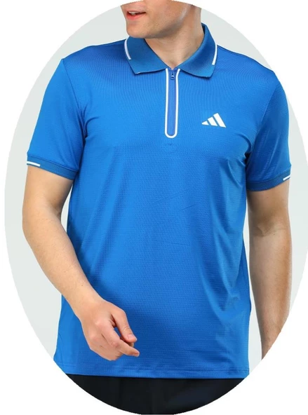 Adidas EF-4204 Erkek Polyester Mesh Polo Yaka T-Shirt - 7