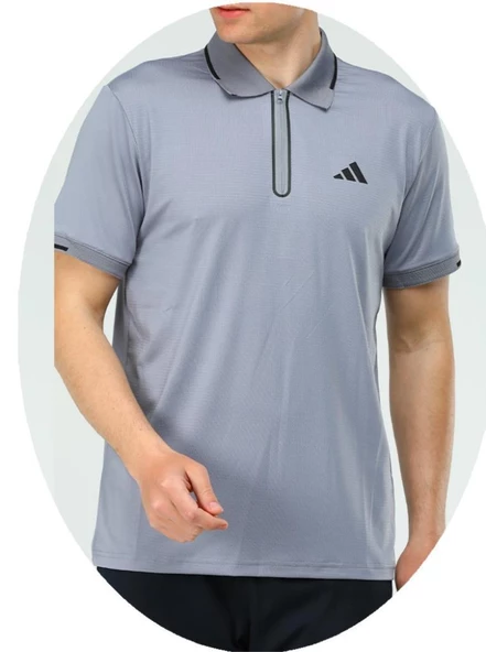 Adidas EF-4204 Erkek Polyester Mesh Polo Yaka T-Shirt - 3