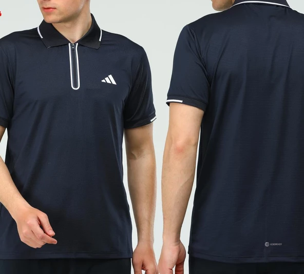 Adidas EF-4204 Erkek Polyester Mesh Polo Yaka T-Shirt