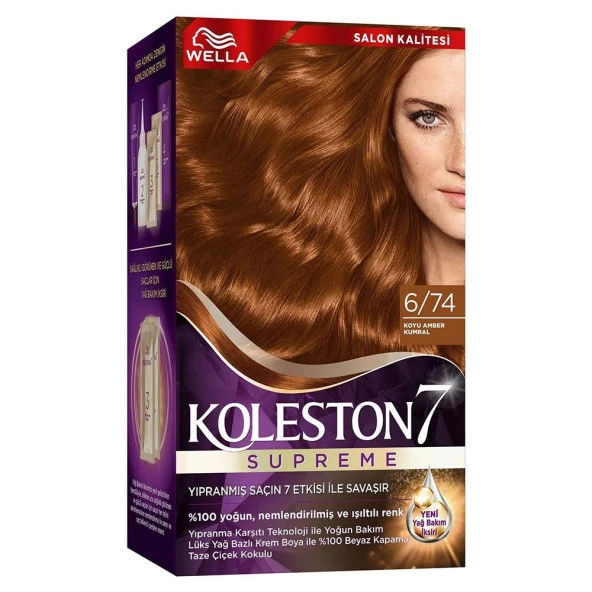 Koleston Supreme Saç Boyası 6/74 Koyu Amber Kumral