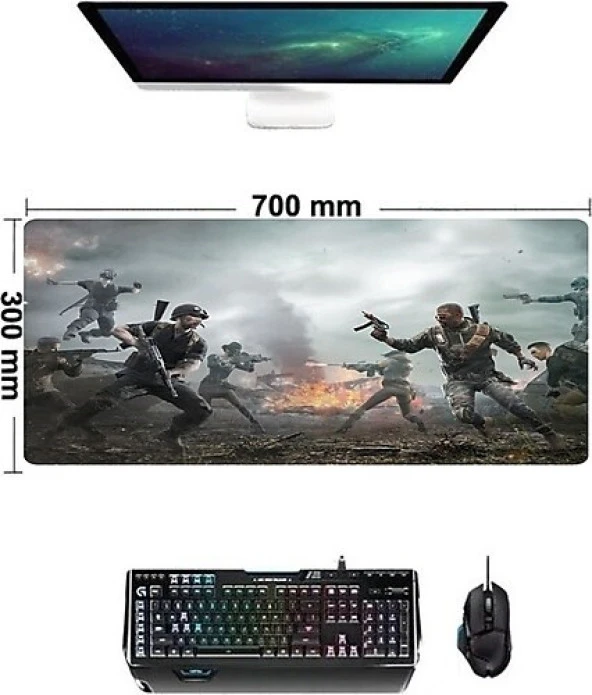 Mp702 Oyunculara Özel Premium Kaymaz Desenli Gaming Mouse Pad 300 X 800 X 4 mm - 2