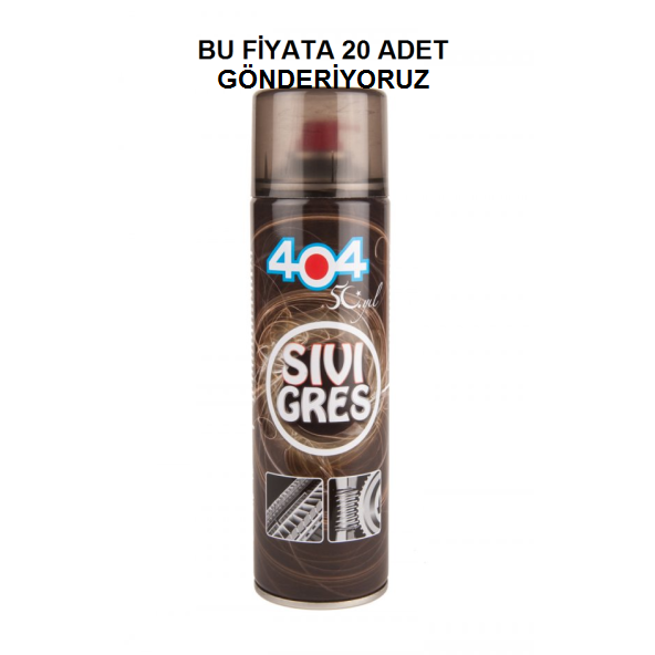 404-SIVI GRES, 400 ML,  BU FİYATA 20 ADET GÖNDERİYORUZ,  YAĞLAYICI SPREY