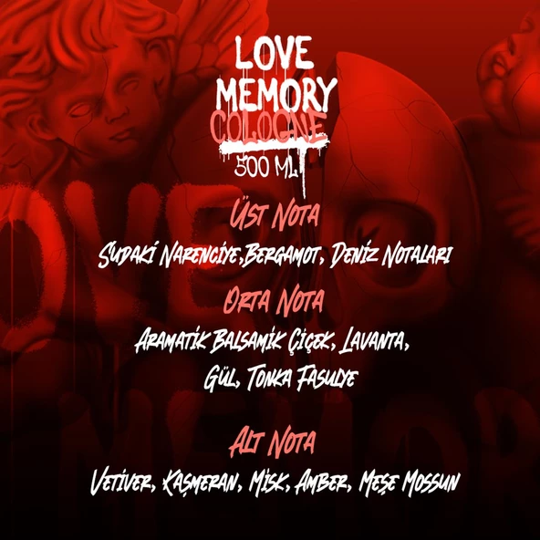 Love Memory EDC Premium Kolonya Cam Şişe 500 ML - Resim 4