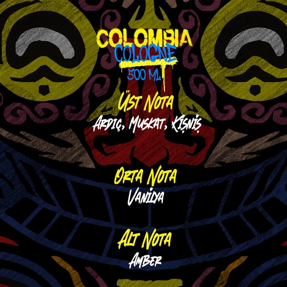 Colombia EDC Premium Kolonya Cam Şişe 500 ML - 4