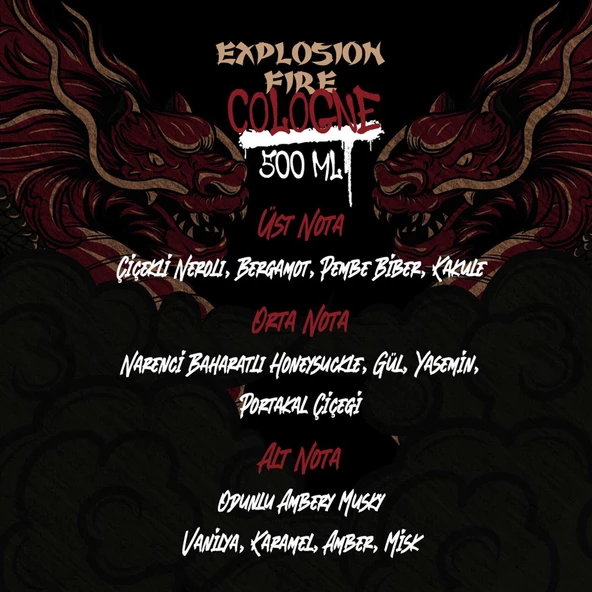 Dragon EDC Premium Kolonya Cam Şişe 500 ML - 3
