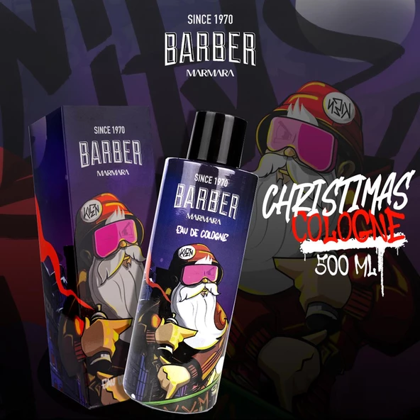 Chrıstmas EDC Premium Kolonya Cam Şişe 500 ML - Resim 3