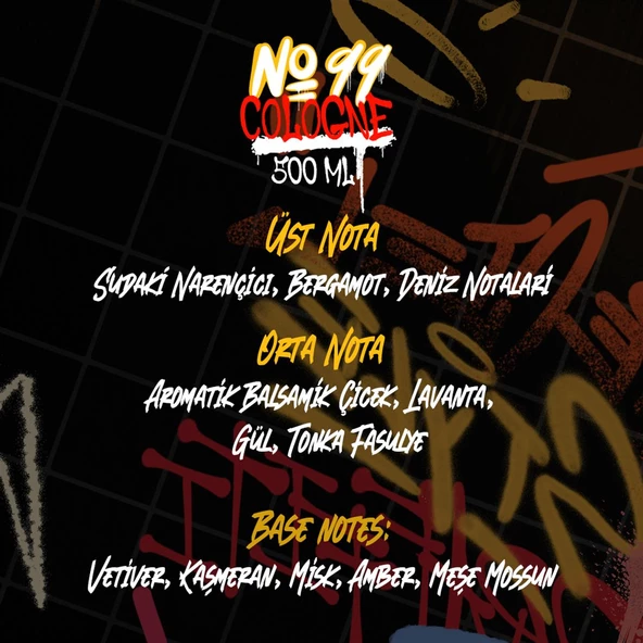 No.99 EDC Premium Kolonya Cam Şişe 500 ML - Resim 4