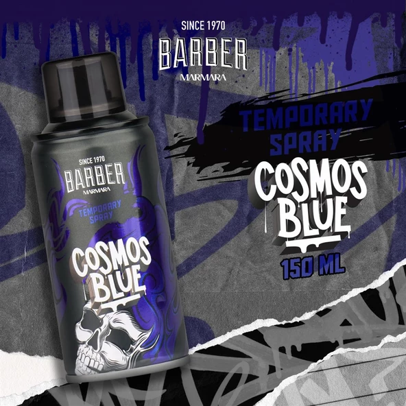 Geçici Renkli Saç Spreyi Mavi 150 ML - Resim 3