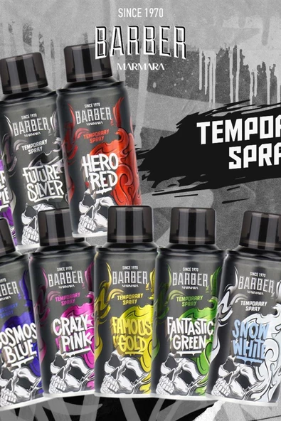 Geçici Renkli Saç Spreyi Mavi 150 ML - Resim 7