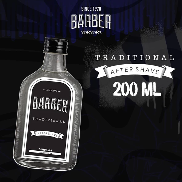 Aftershave Tıraş Kolonyası Tradional Cam Şişe 200 ML - Resim 2