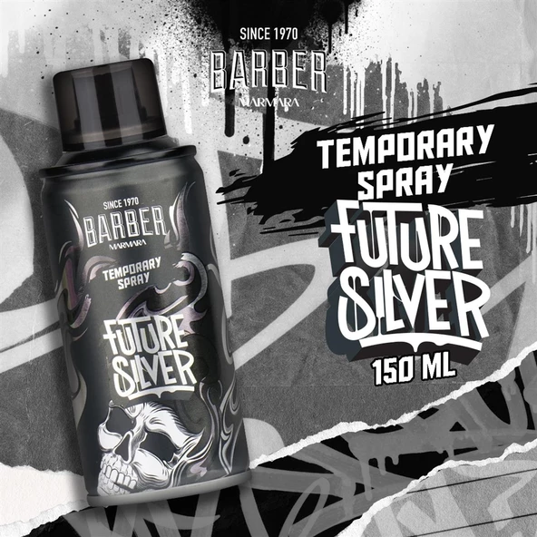 Geçici Renkli Saç Spreyi Gümüş 150 ML - Resim 3