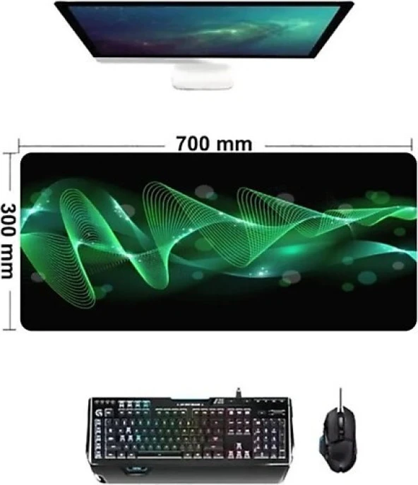Mp707 Oyunculara Özel Premium Kaymaz Desenli Gaming Mouse Pad 300 X 800 X 4 mm - 3