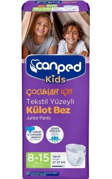 CANPED Kids Külot Bez 8-15 Yaş 27-57 Kg 4 X 8 Adet