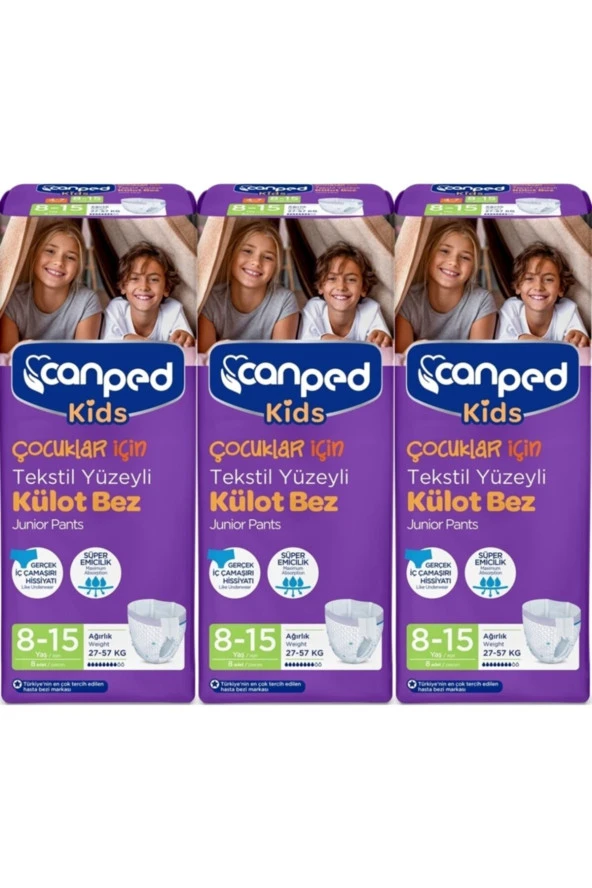 CANPED Kids Külot Bez 8-15 Yaş 27-57 Kg 3 X 8 Adet