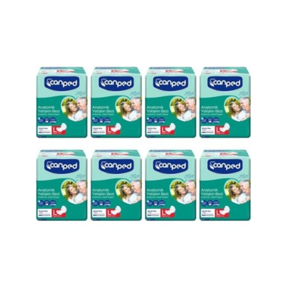 Canped Anatomik Hasta Bezi Büyük Boy (L) 8 Li 8 Paket 64 Adet 61240817208Li - 1
