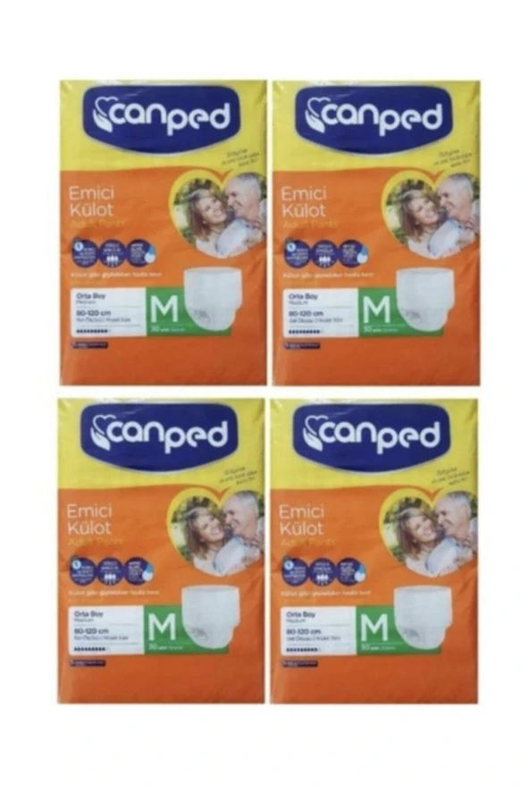 CANPED Emici Külot Orta (Medium) 4X30'Lu 120 Adet Hasta Bezi ürün görseli