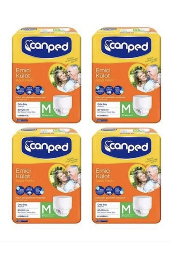 CANPED Emici Külot Orta (Medium) 4X30'Lu 120 Adet Hasta Bezi ürün görseli