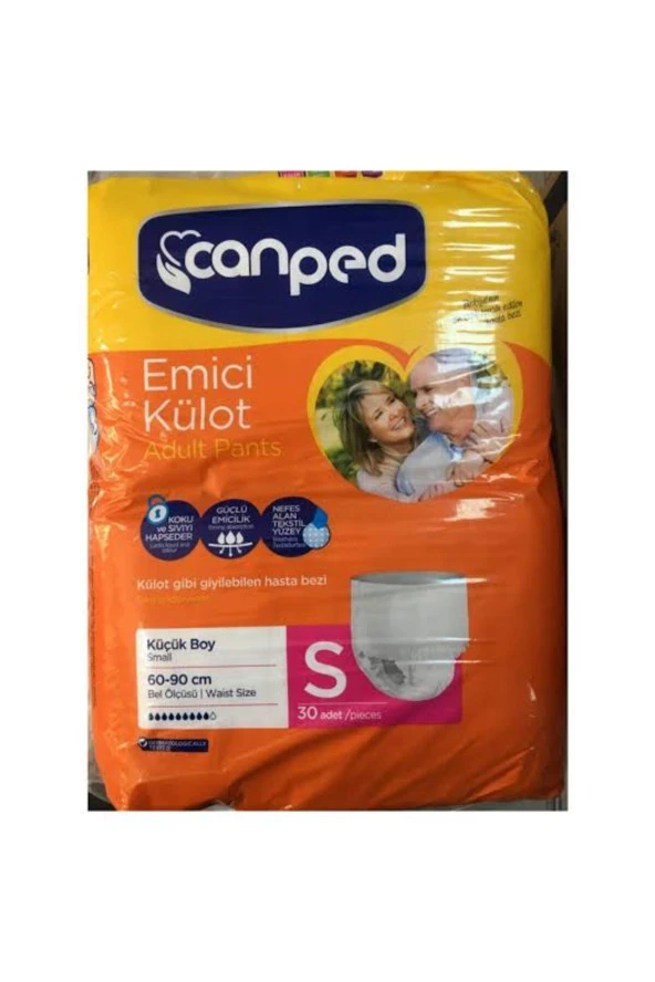 CANPED 30Lu Emici Külotlu Bez Small Küçük Beden 30 Adet - Resim 2