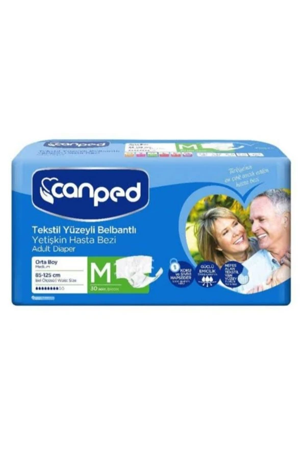 CANPED 30 Lu M Medium Beden Belbantlı Hasta Alt Bezi ürün görseli