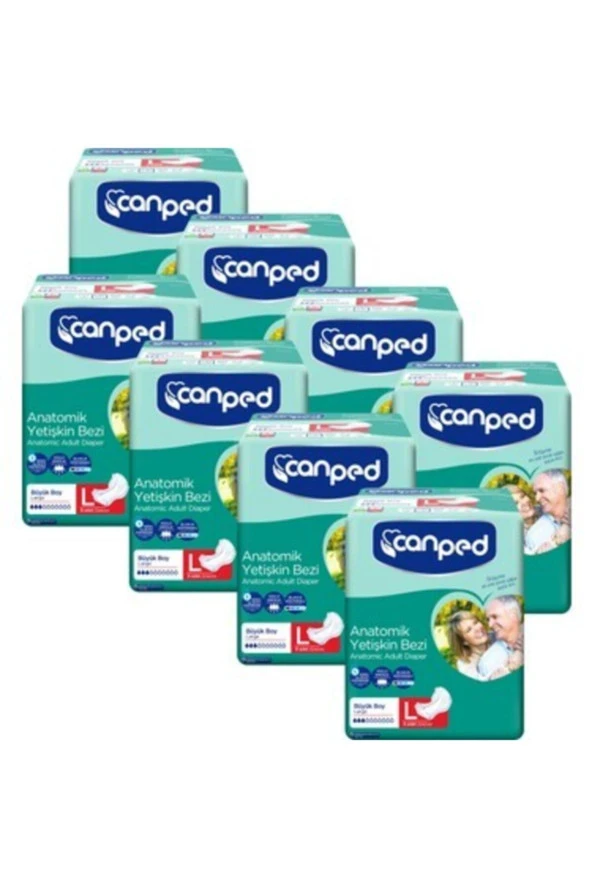 CANPED yetişkin Anatomik Hasta Bezi Büyük Large 8x8 64 adet ürün görseli