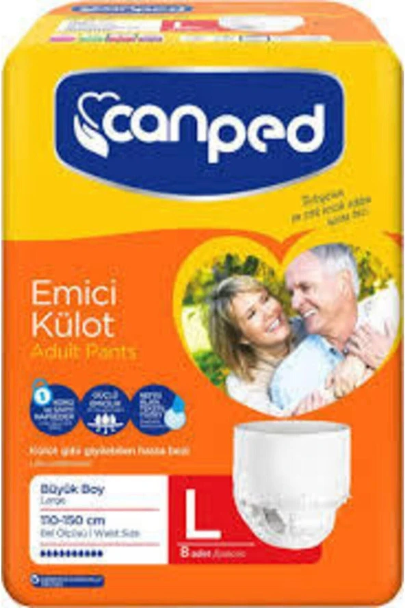 CANPED Emici Külot Hasta Bezi Büyük Boy Large 30 Adet Eko Paket ürün görseli