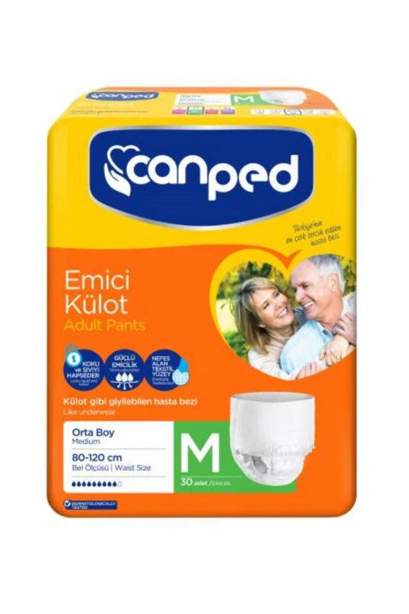 CANPED Emici Külot Hasta Bezi Orta Boy (M) 30'Lu ürün görseli